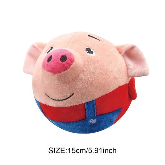 Interactive Plush Dog Toy With Music, Vibration & Bounce