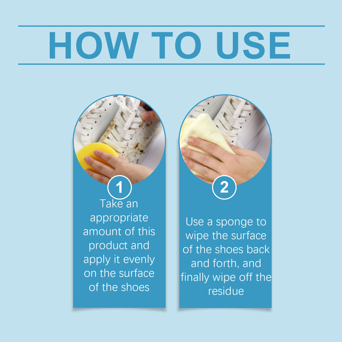 White Shoe Cleaning Cream - No-Wash Stain Remover