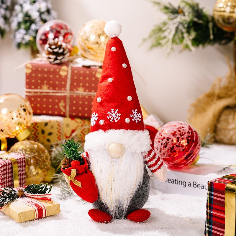 Christmas Gnome Decoration Set for Festive Tabletop Decor
