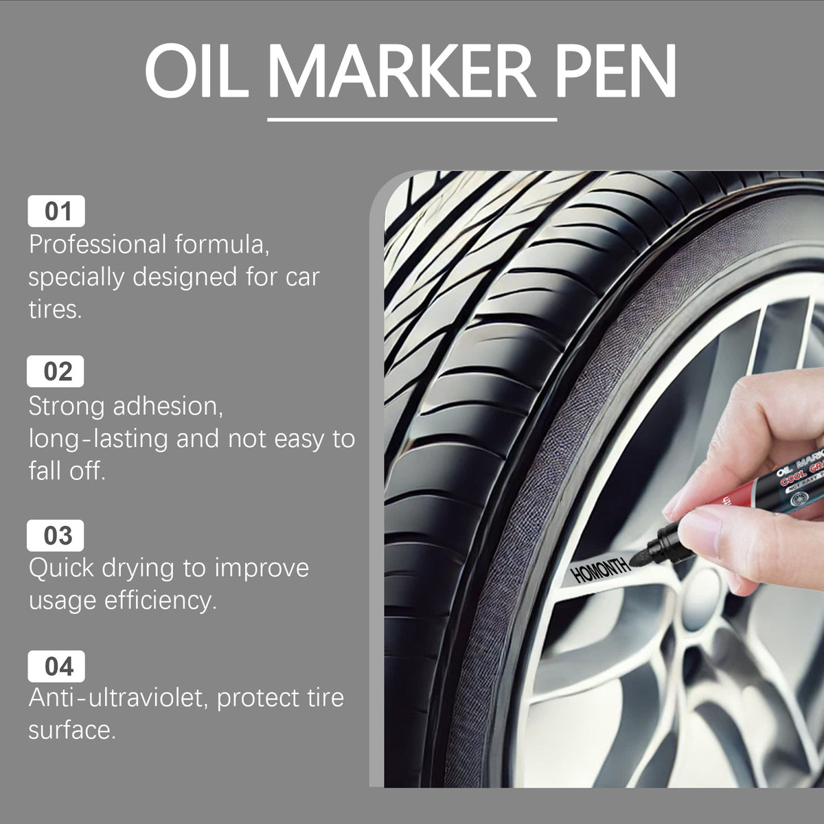 Tire Paint Marker Pens for Bold Custom Wheel Lettering