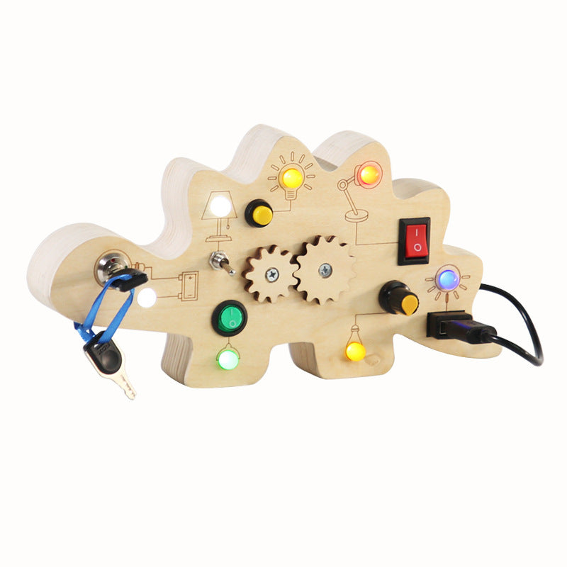 Wooden Busy Board Toy for Screen-Free Early Learning
