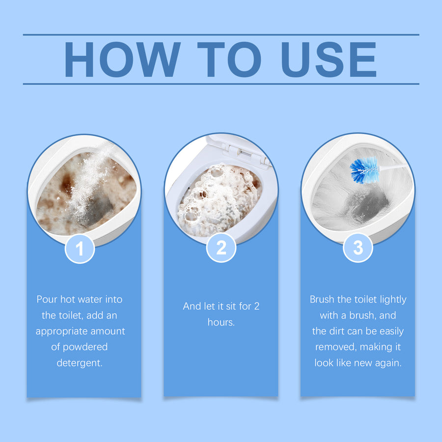 Toilet Cleaning Powder — Dissolves Stains, No Scrub