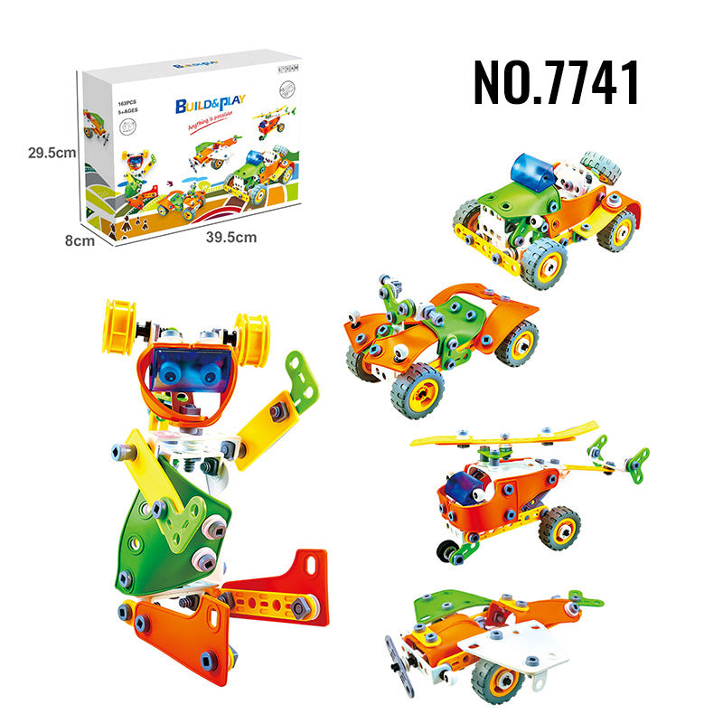 Kids Building Blocks STEM Set for Creative Vehicle Play