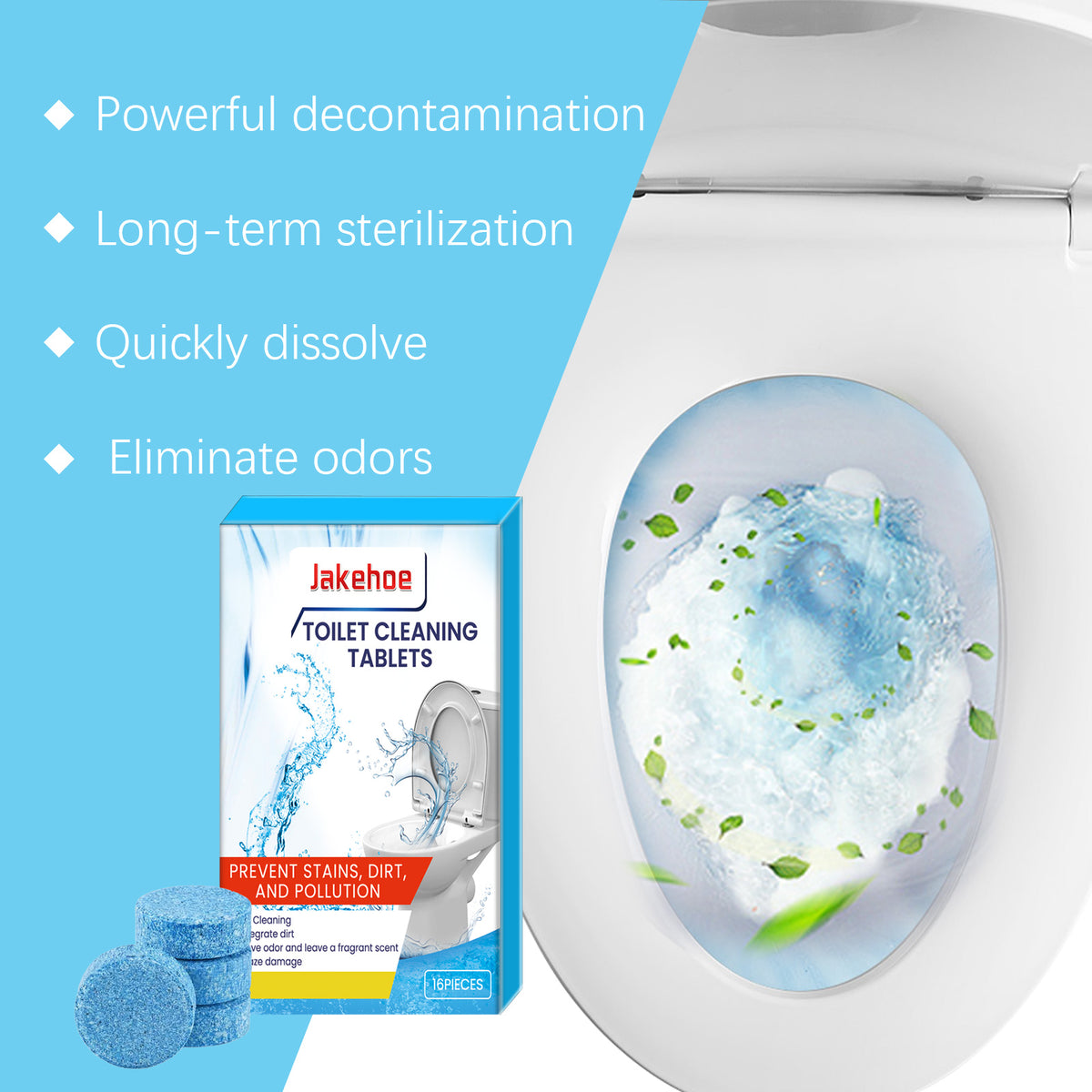 Toilet Cleaning Tablets for Odor and Stain Control