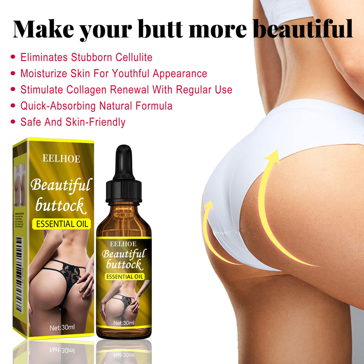 Butt Massage Oil for Smoother, Hydrated-Looking Skin