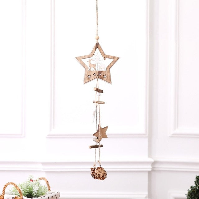 Wooden Christmas Ornaments for Cozy Rustic Home Decor