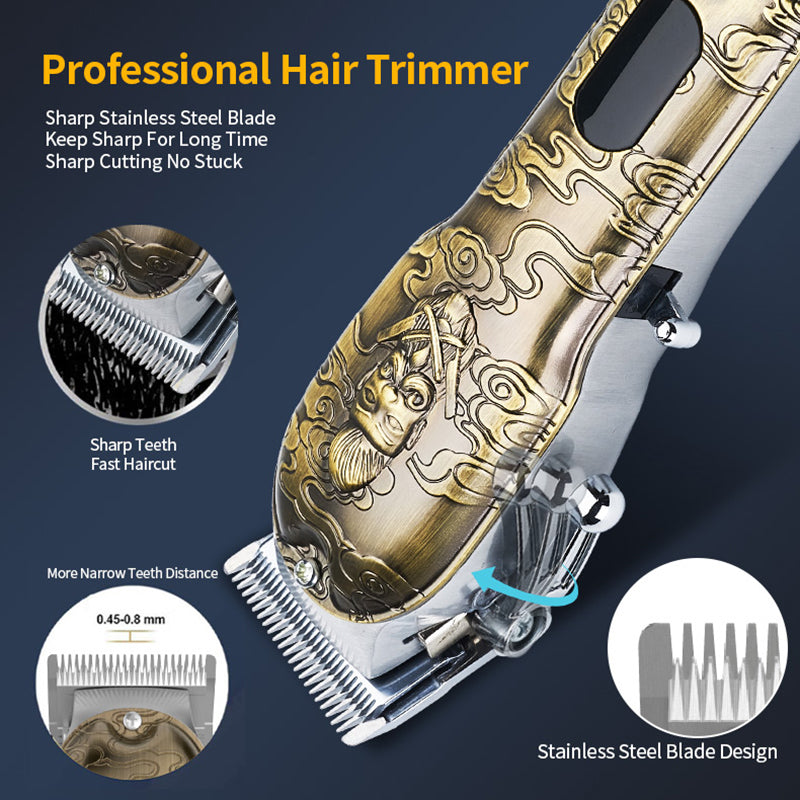 Metal Hair Clipper Set for Precise Home Grooming Control