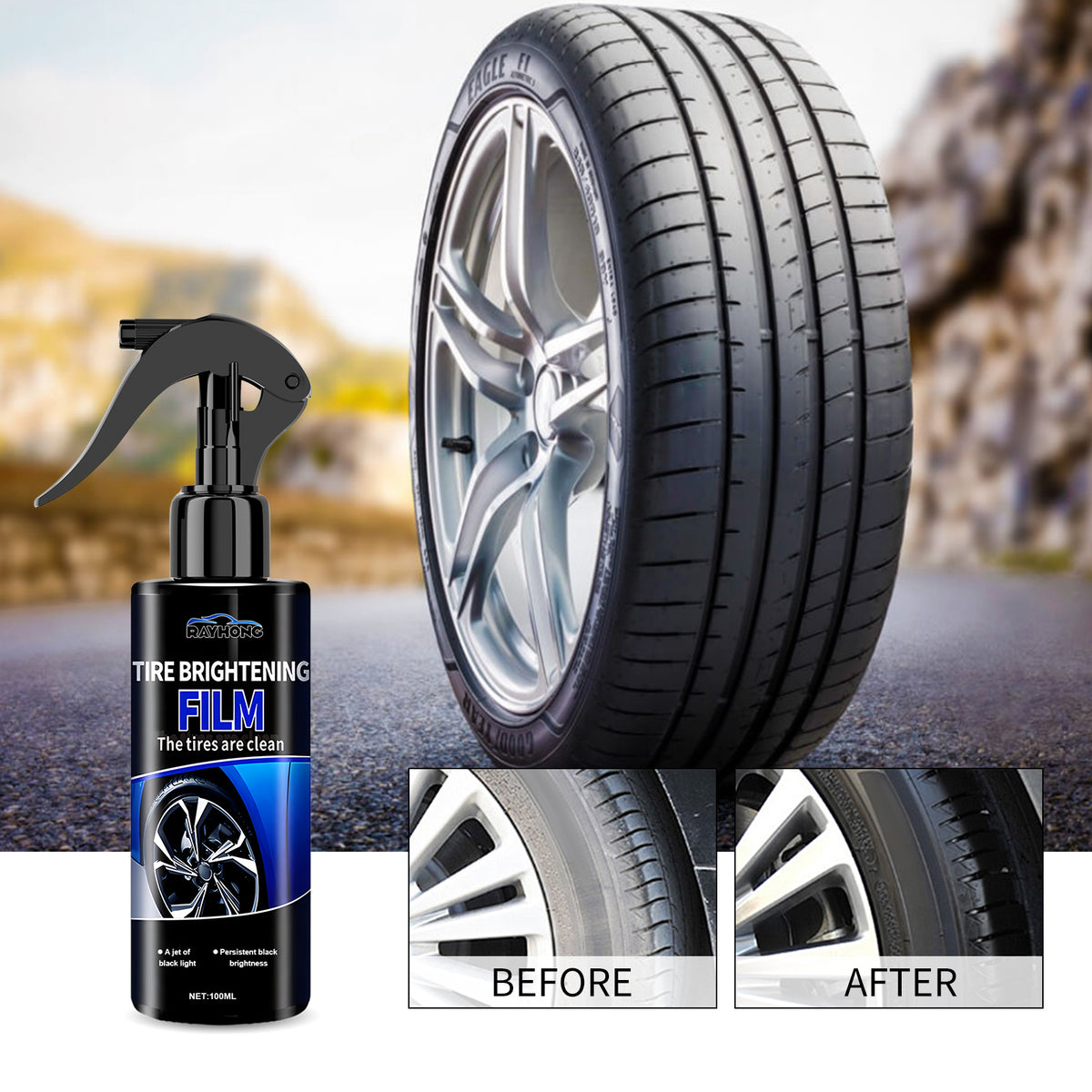 Tire Shine Spray — Darker, Cleaner-Looking Wheels