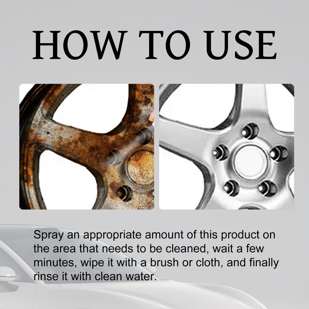 Iron Remover Spray for Wheels and Rusty Metal Care