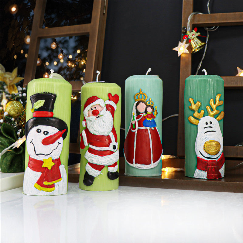 Christmas Candle Molds for Nordic-Style Pillar Decor