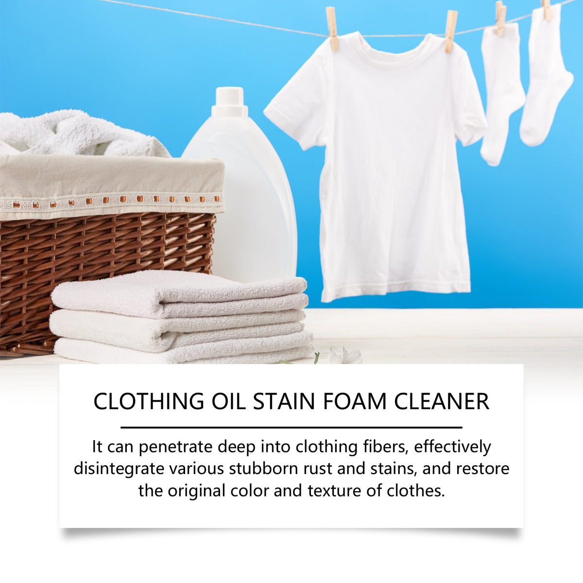 Clothing Stain Remover Foam for Stubborn Oil Stains