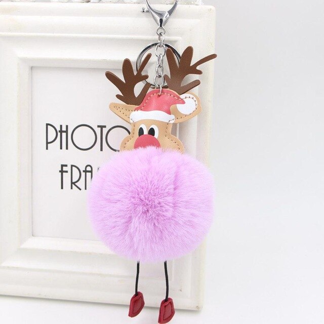 Christmas Reindeer Plush Bag Charm & Tree Ornament