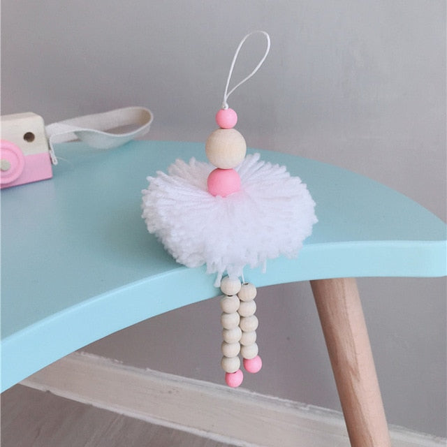 Wooden Ballerina Hanging Decor for Whimsical Nurseries
