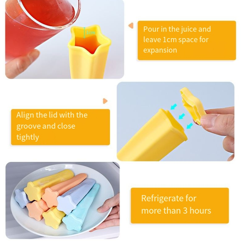 Kids Popsicle Molds: Homemade Star-Shaped Summer Treats