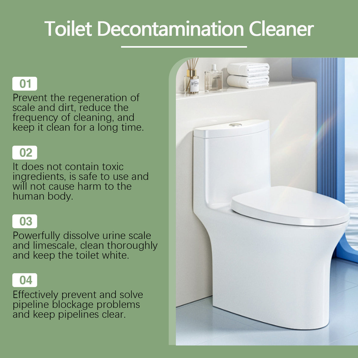 Toilet Cleaner Spray for Scale, Stains & Odor at Home