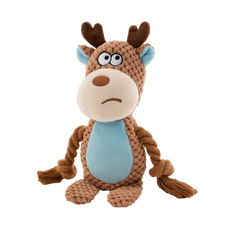 Plush Rope Dog Toy for Tugging, Fetching & Bonding