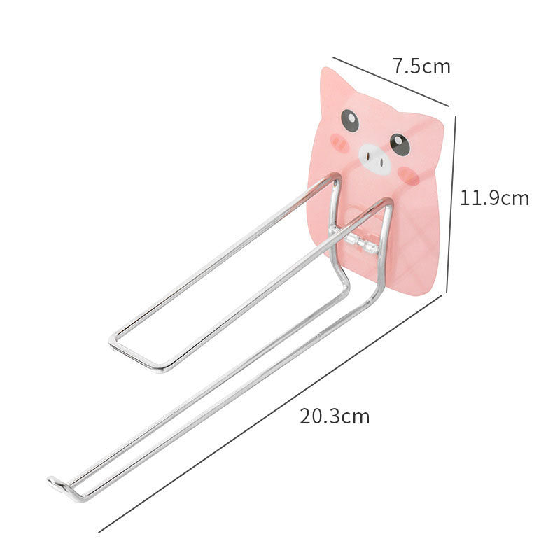 Punch-Free Wall Hooks for Bathroom Towels and Rolls