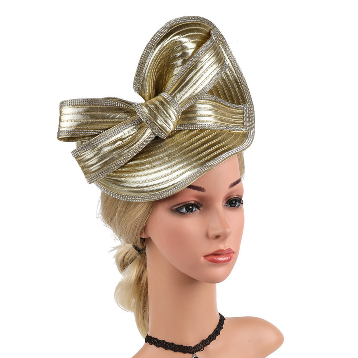 Black White Diamond Headband Fascinator for Elegant Formal