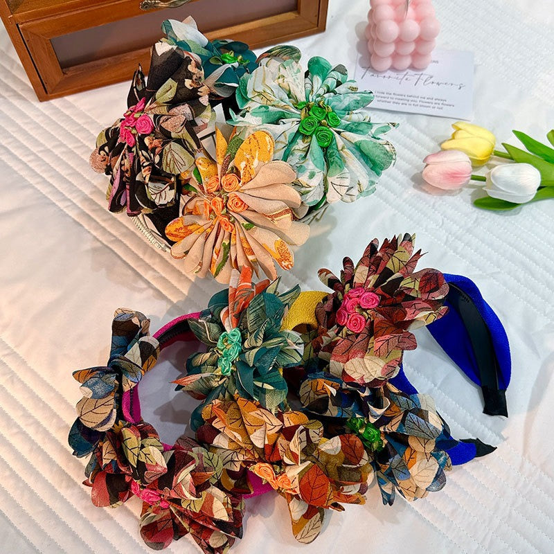 Fabric Flower Headband For Instant Outfit Color & Style