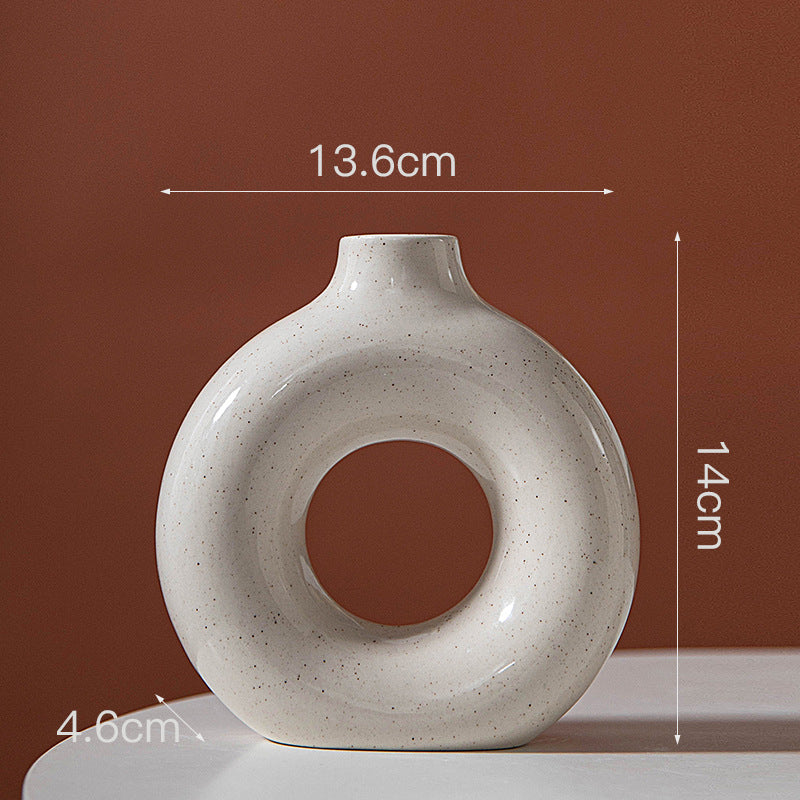 Nordic Ceramic Candle Holder & Flower Vase Centerpiece