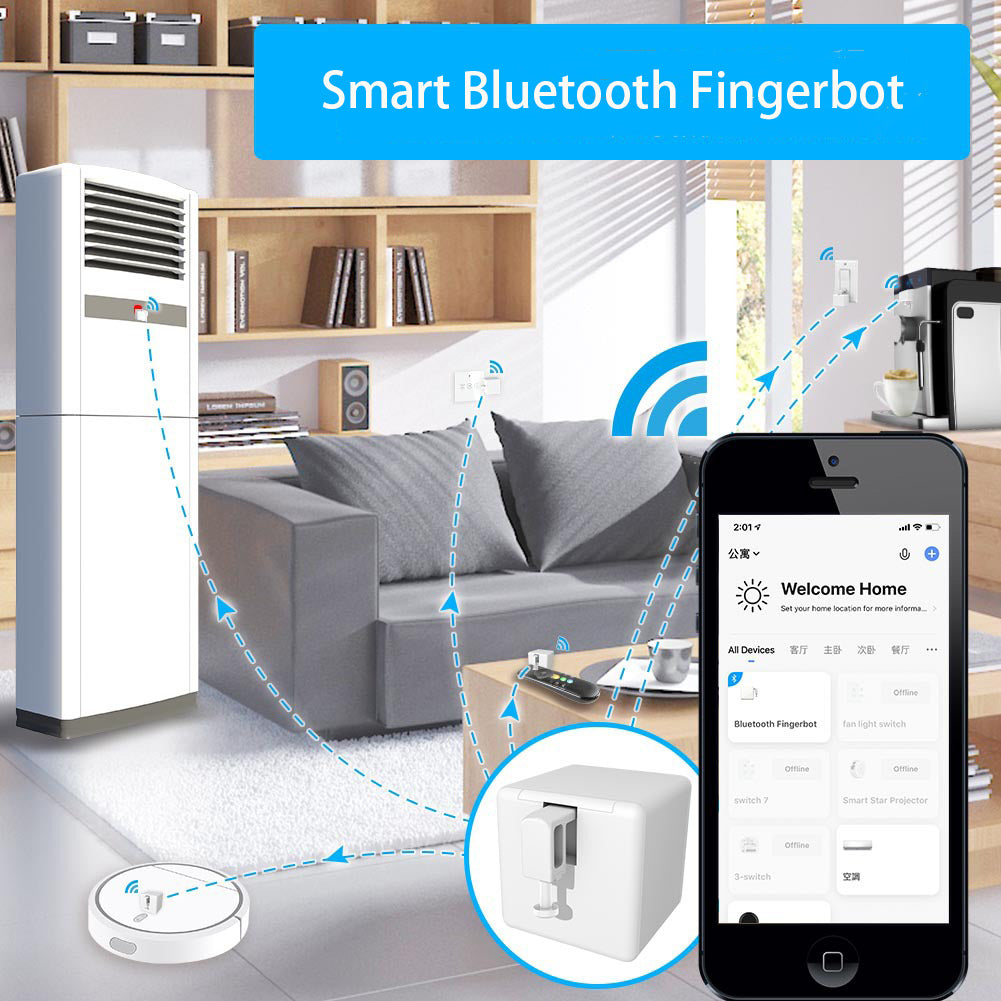 Smart Bluetooth Fingerbot: Press Any Switch From Your Phone