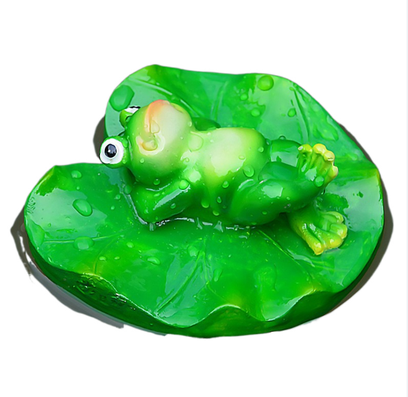 Floating Frog Lily Pad Pond Decor for Fountains & Ponds