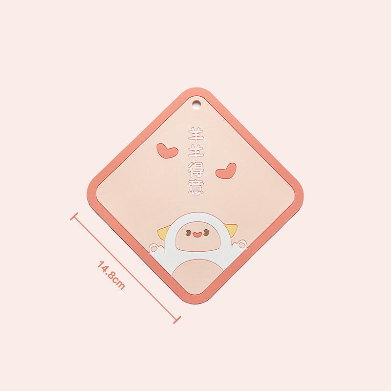 Heat Insulation Table Mat, Cute Tiger Silicone Coaster