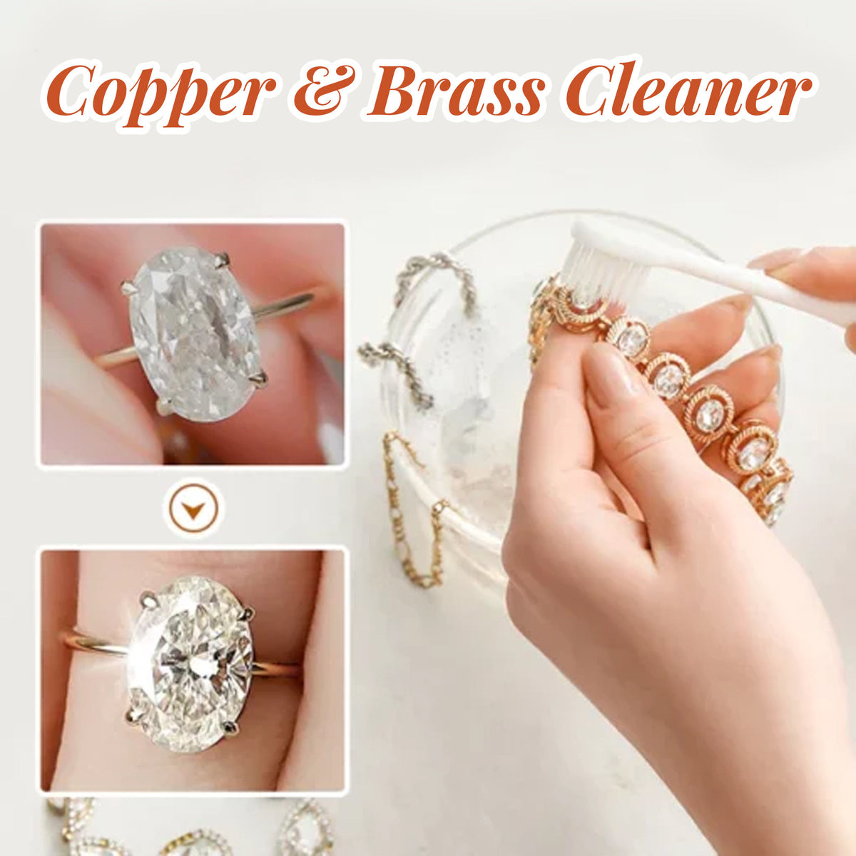 Jewelry Cleaner for Copper & Brass Jewelry Brightness