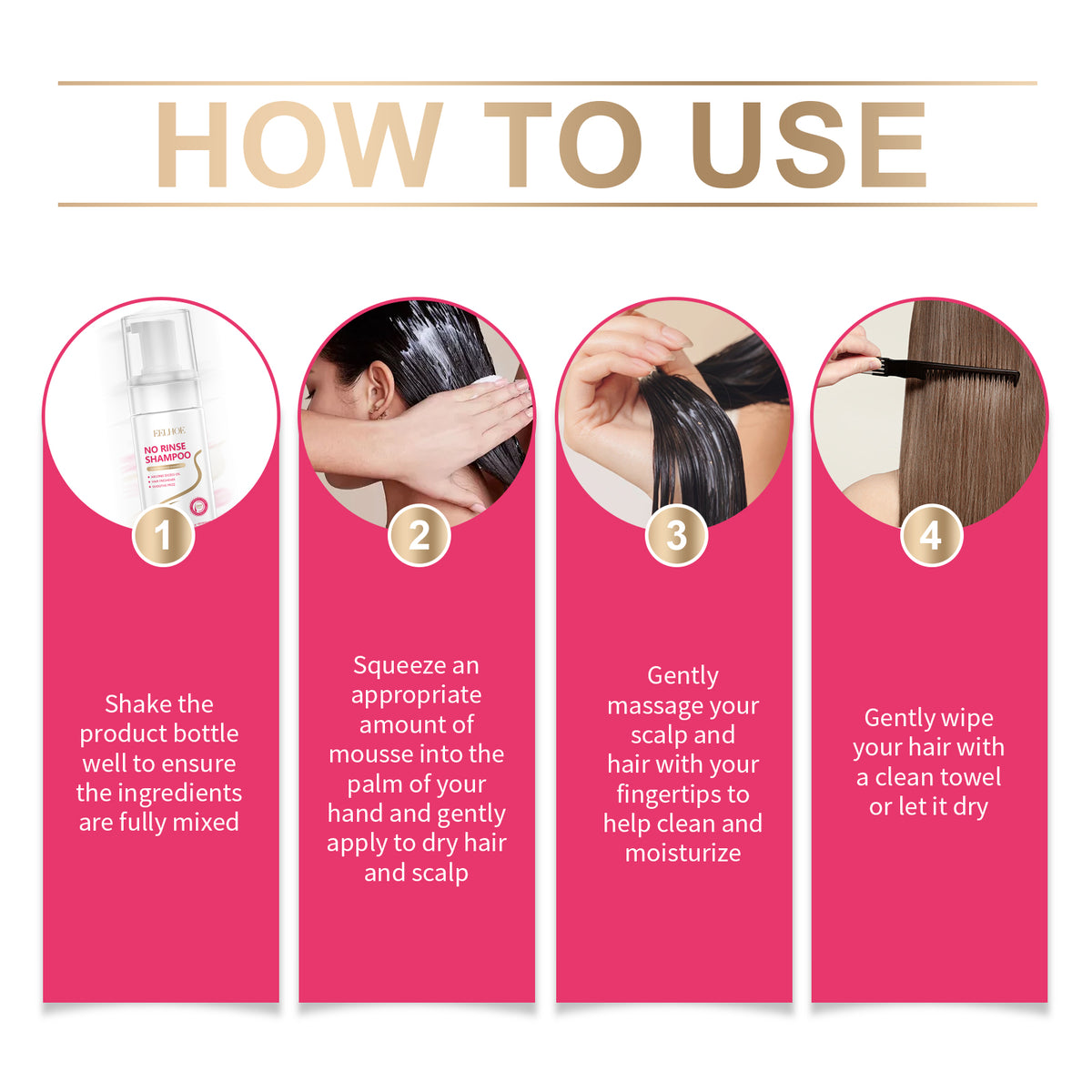 Waterless Shampoo Mousse for Fresh, Voluminous Hair