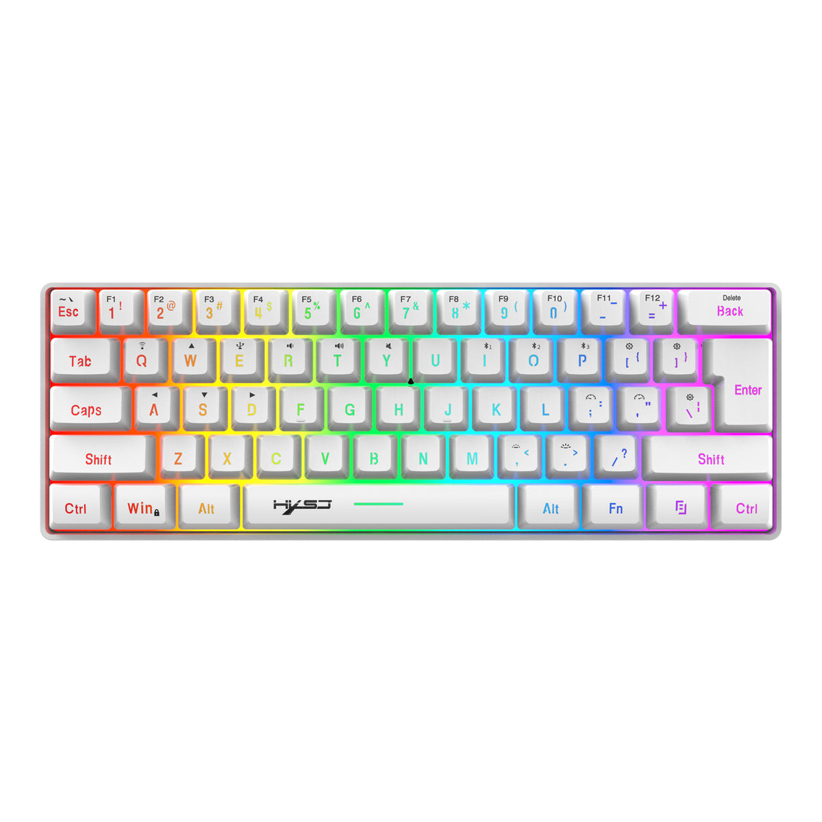 61 Key Wireless Keyboard: Bluetooth 5.0 & 2.4G