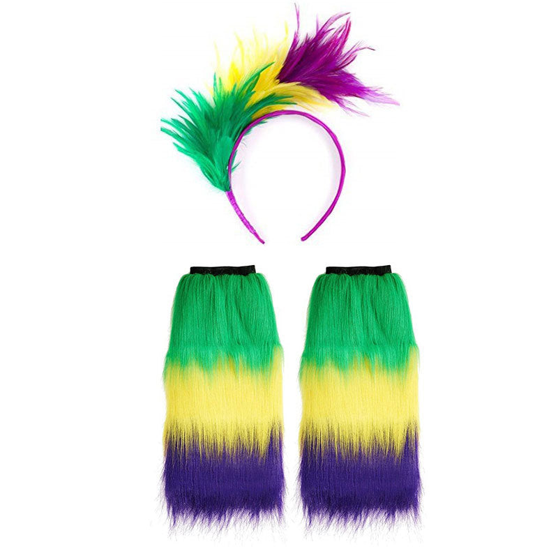 Fox Wolf Ears Headband and Tail Halloween Costume Set