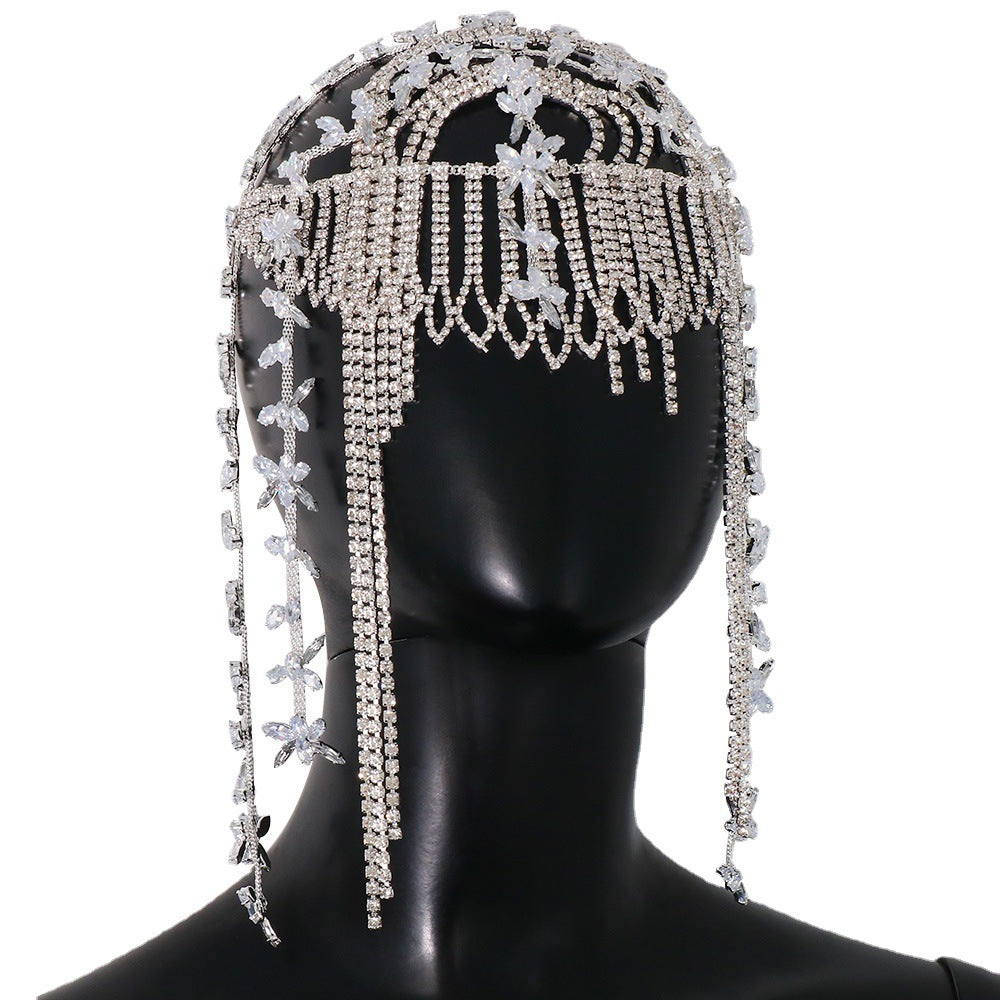 Crystal Tassel Headpiece for Glamorous Bridal Style