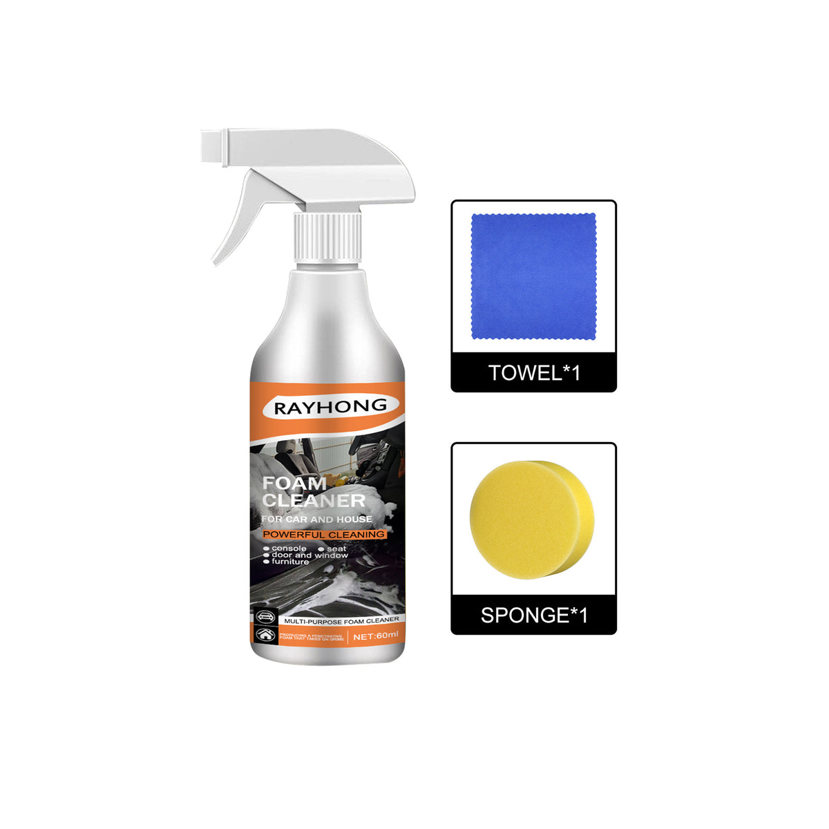 Car Interior Foam Cleaner for Seats & Stain Removal