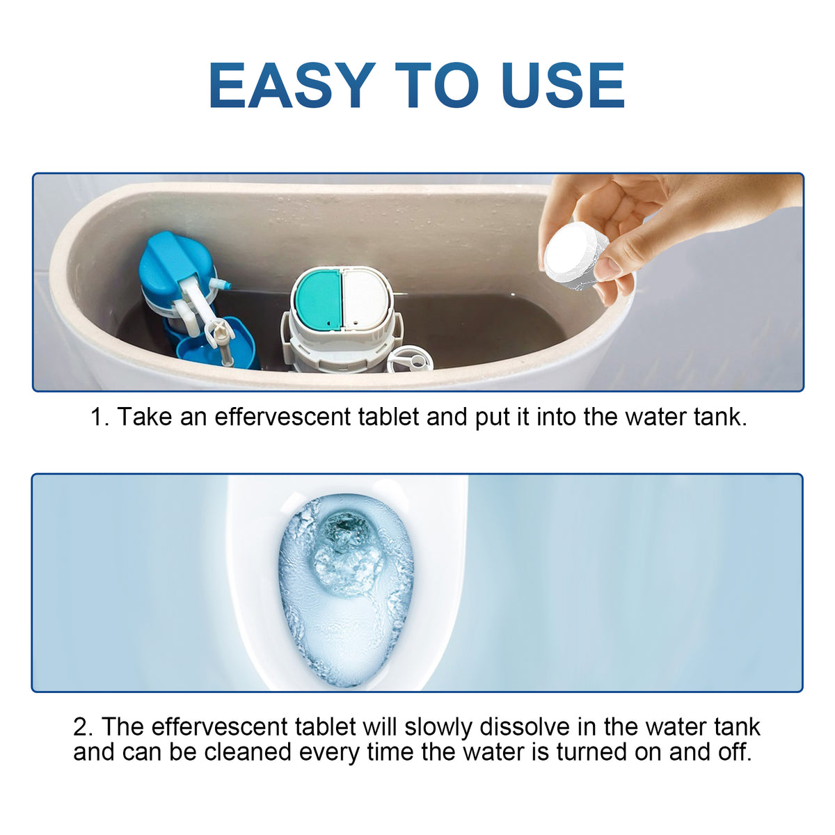 Toilet Cleaning Tablets - 30-Day Slow-Release Descaler