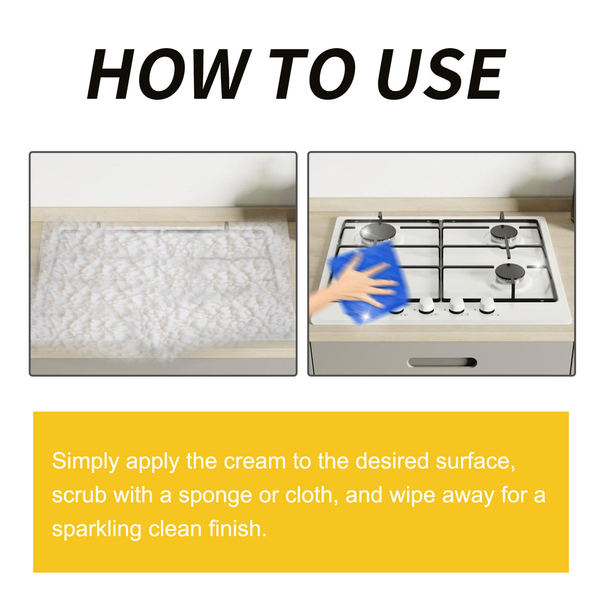 Multi-Surface Cleaning Cream for Stubborn Kitchen Grease