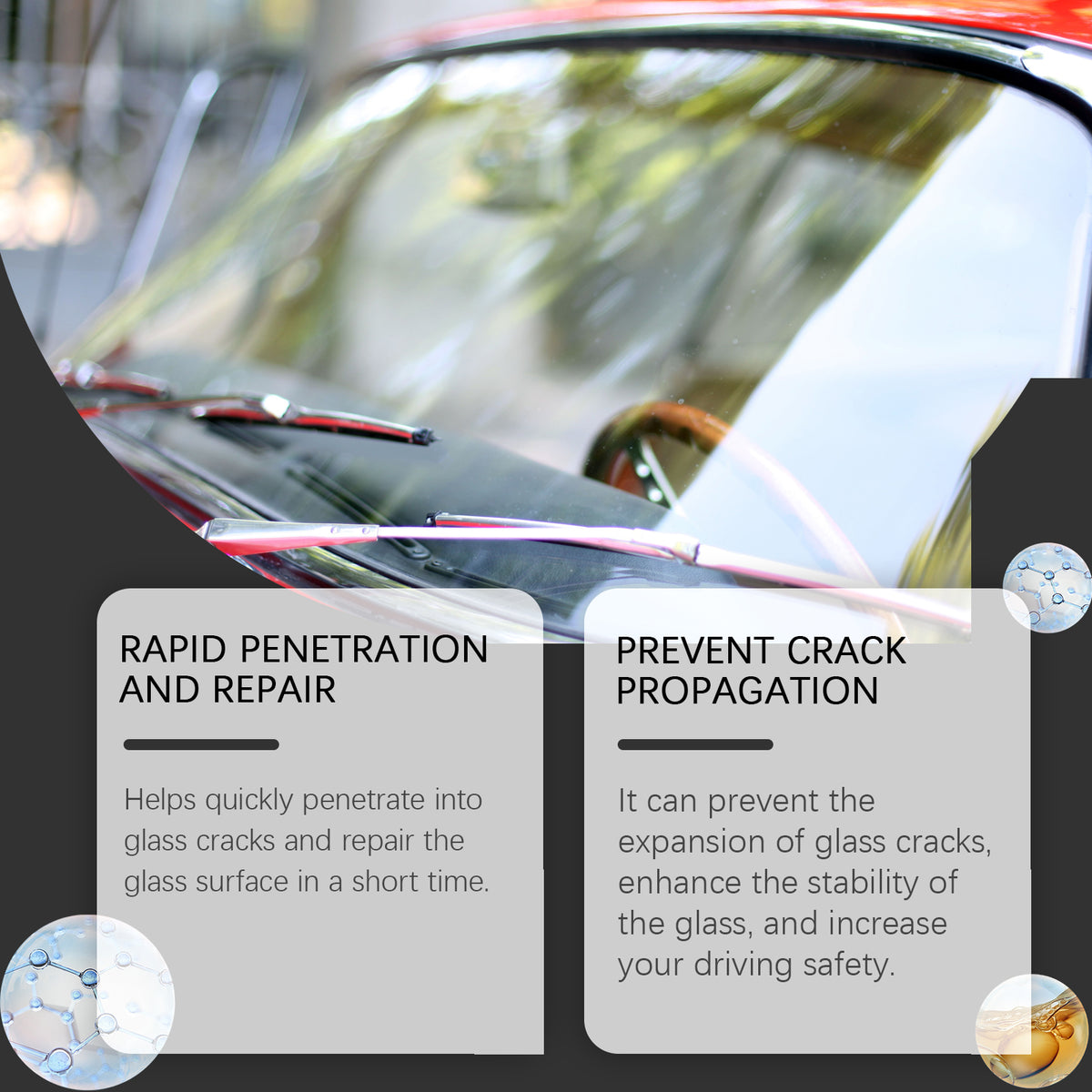 Windshield Crack Repair Kit for Minor Glass Damage