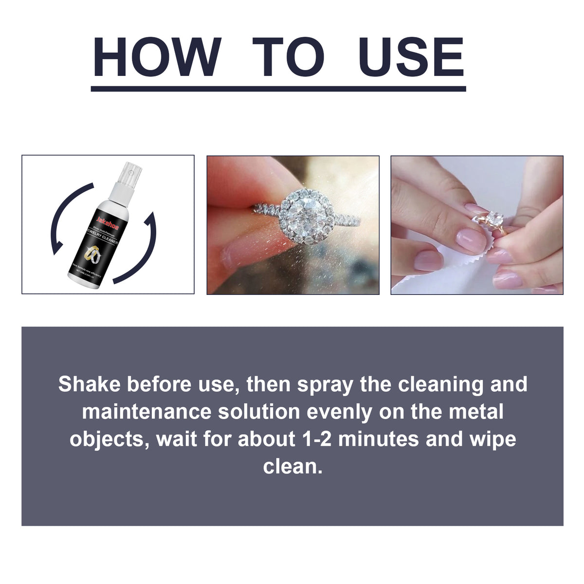 Jewelry Cleaner for Gold, Silver & Precious Jewelry