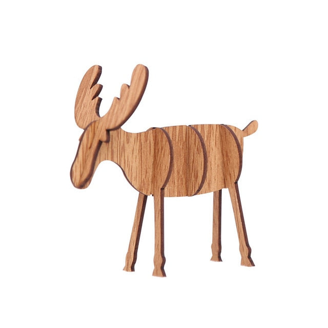DIY Wooden Elk Ornaments for Rustic Christmas Decor