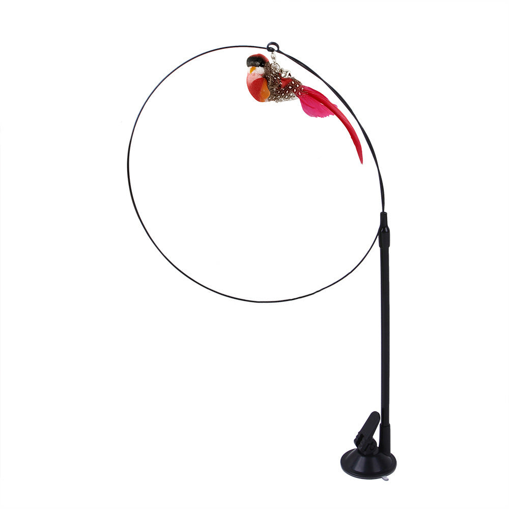 Suction Cup Cat Toy With Interchangeable Attachments