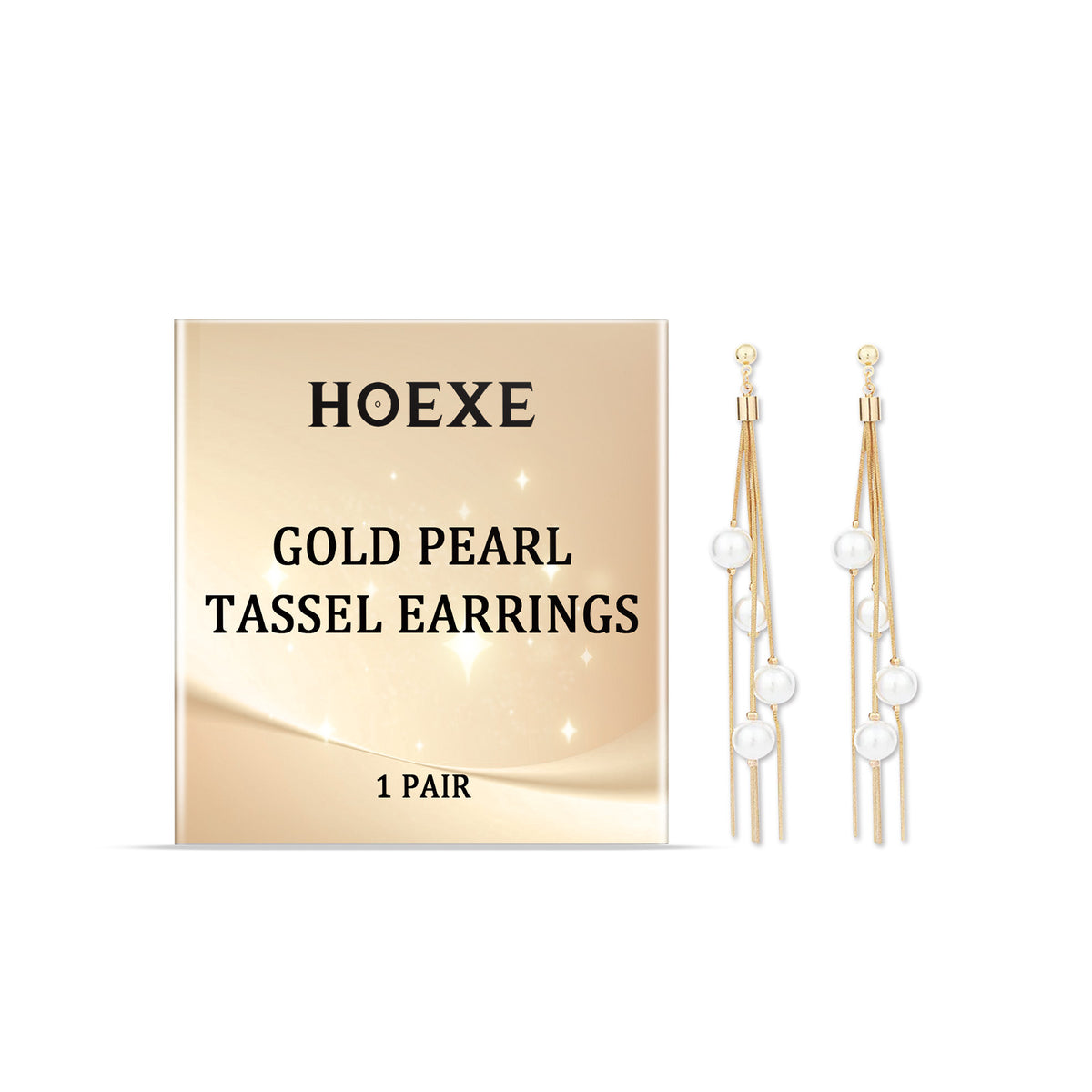 Gold Pearl Fringe Earrings for Elegant Statement Style