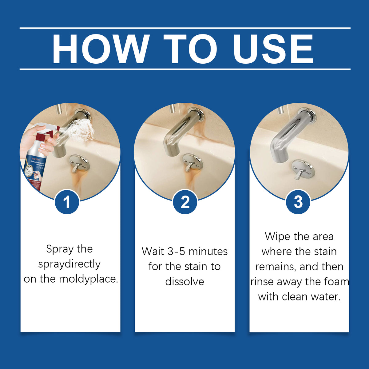 Bathroom Foam Cleaning Spray for Stubborn Stain Removal