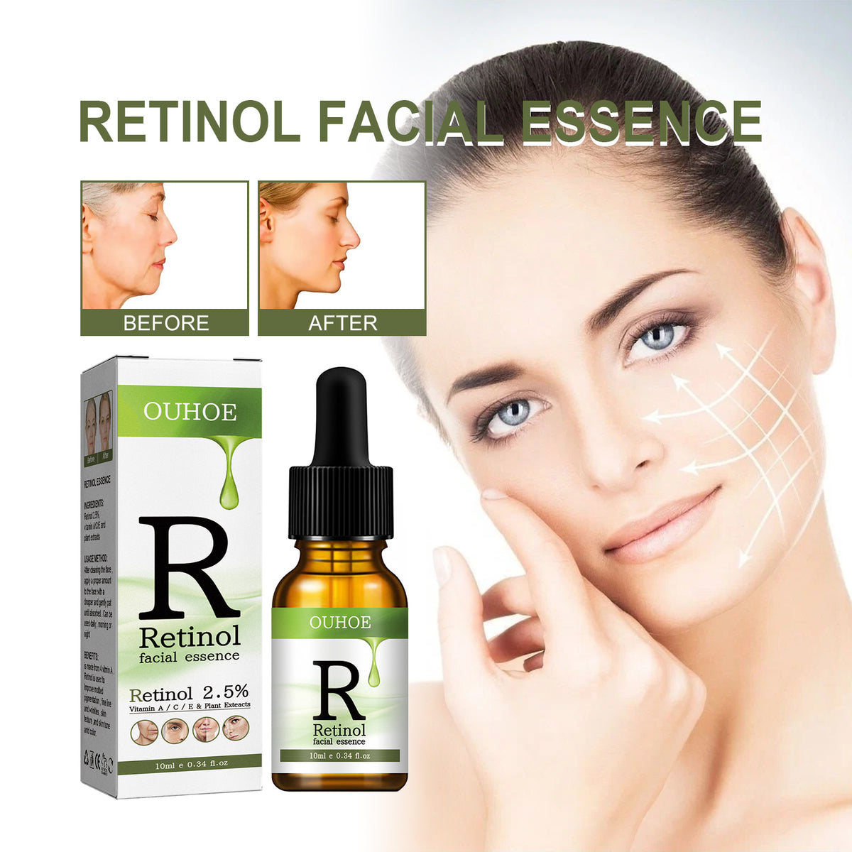 OUHOE Retinol Serum – Anti‑Wrinkle Firming Brightening Face