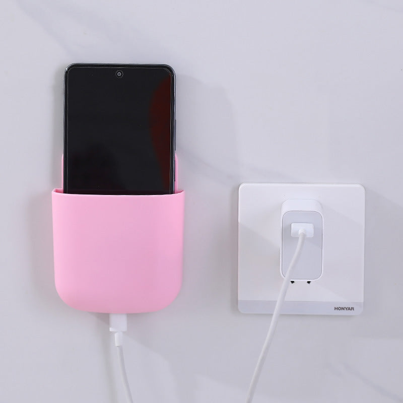 Wall-Mounted Remote & Phone Holder, No-Drill Wall Storage