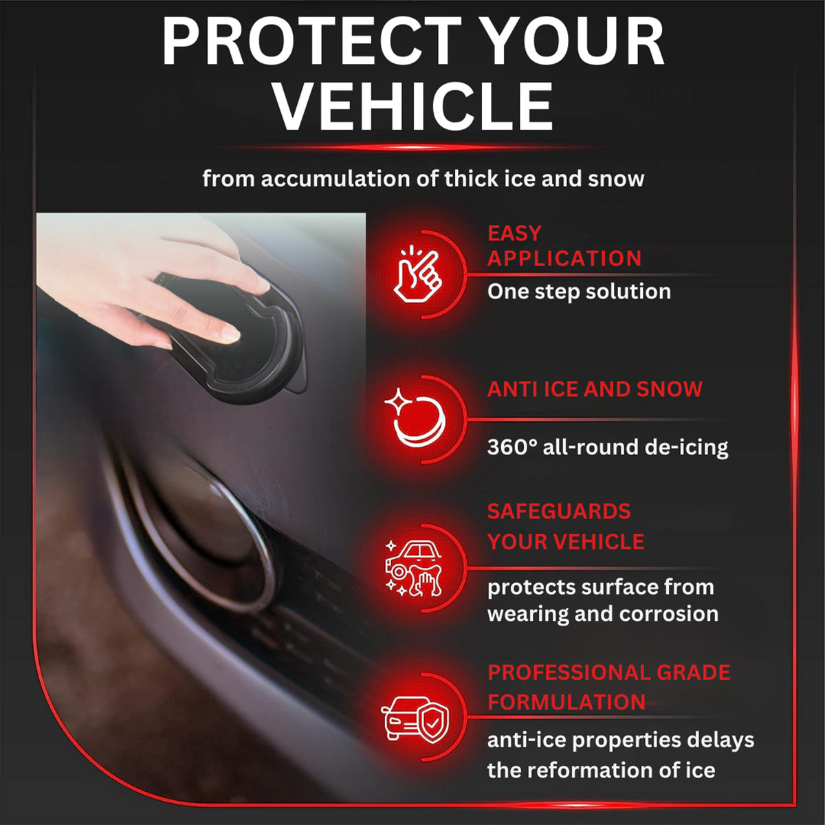 Car Glass Deicing Sponge With Hydrophobic Coating