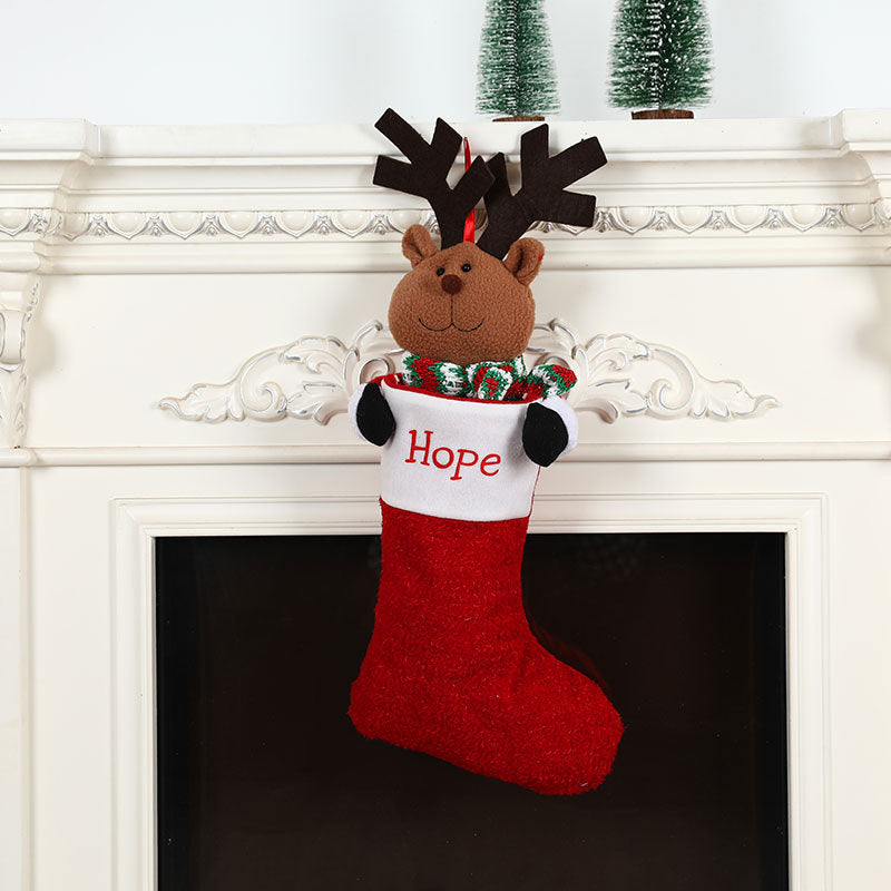 Personalized Christmas Stocking With Plush Character