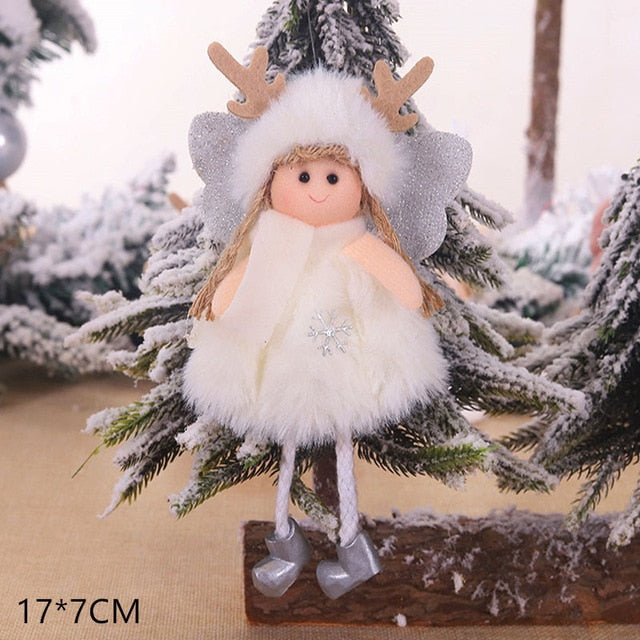 Plush Christmas Angel Ornament for Whimsical Holiday Decor