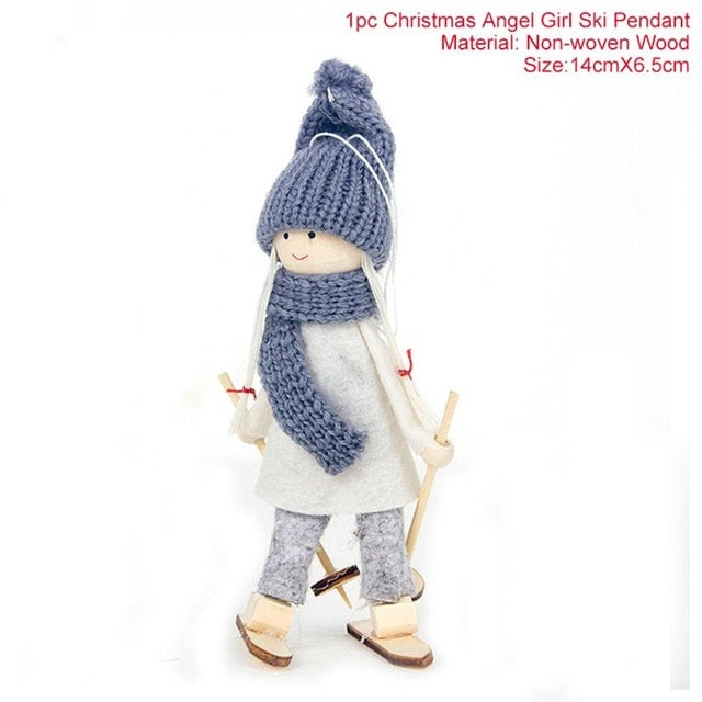 Ski Angel Christmas Ornament for Whimsical Holiday Cheer