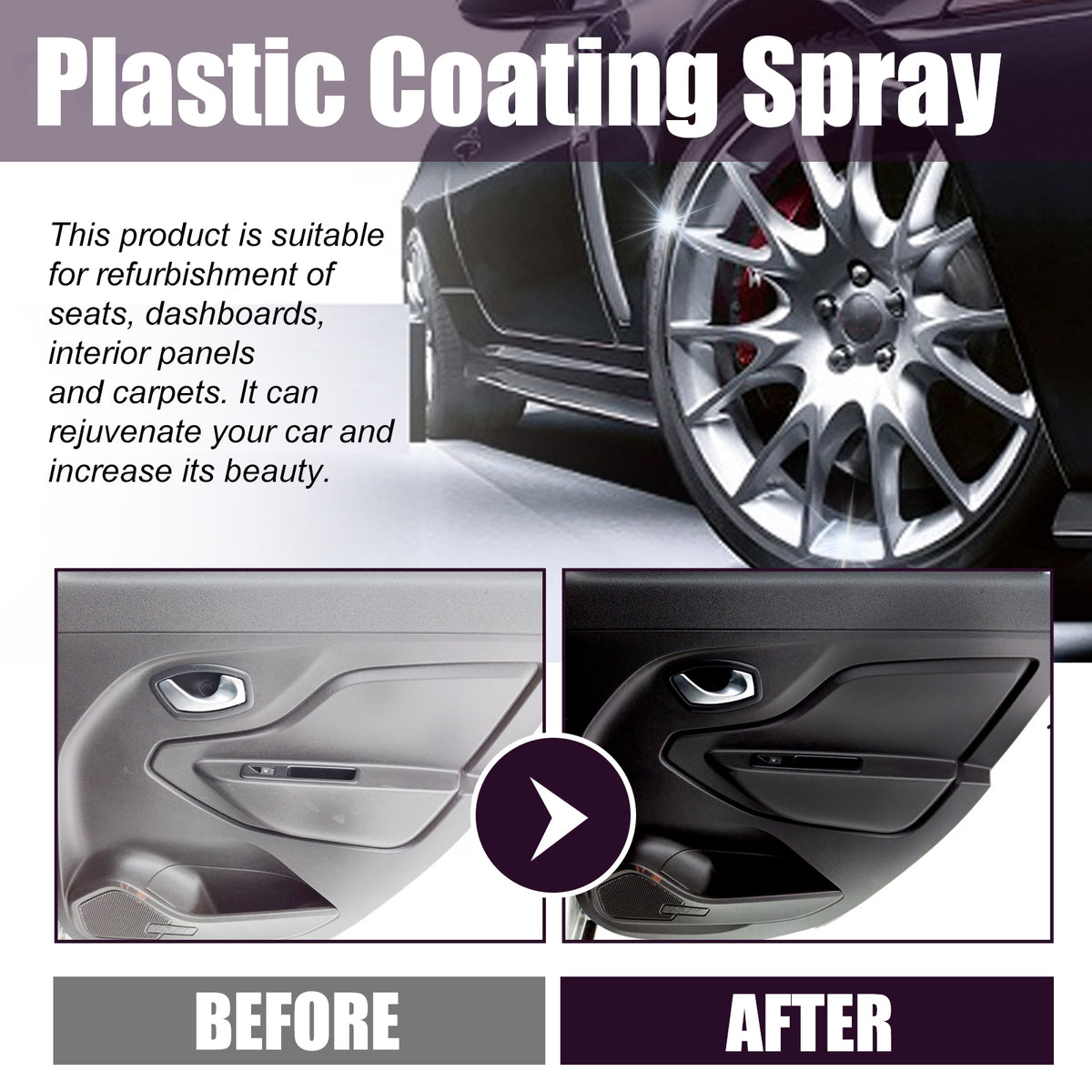 Automotive Plastic Spray for Dashboard Luster Care