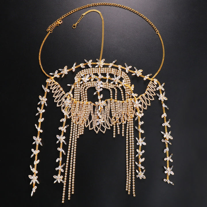 Crystal Tassel Headpiece for Glamorous Bridal Style