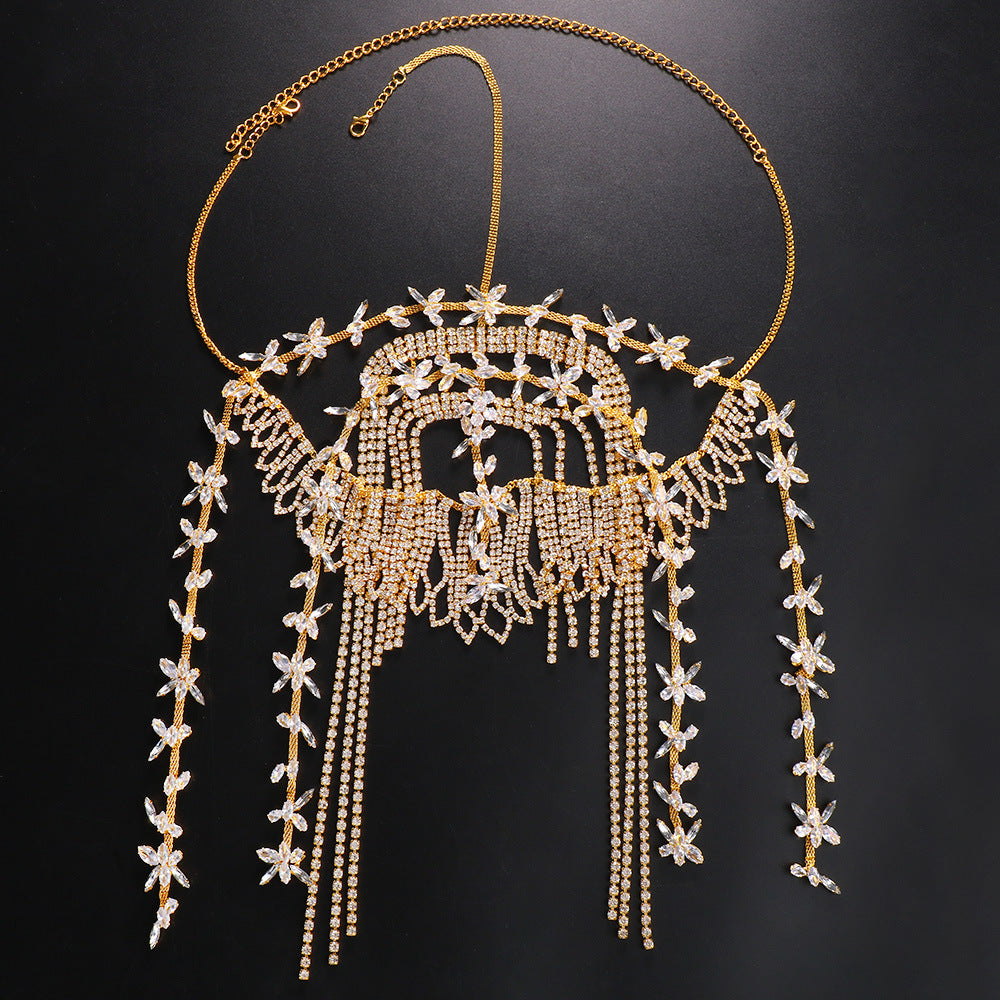 Crystal Tassel Headpiece for Glamorous Bridal Style